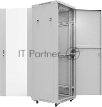 Напольный шкаф Rexant серии Standart 42U 600х800 мм, передняя дверь стекло, задняя дверь металл, RAL 7035 (состоит из 2 частей)