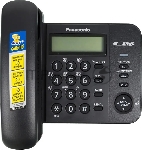 Телефон проводной Panasonic KX-TS2356RUB черный АОН,Caller ID,ЖКД,блокировка набора,выключение микрофона