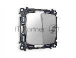 Комплект механизма 2-кл выключателя OMEGA Серебро глянец QUANT (OP4030, VM115) MO403010
