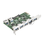 Контроллер ExeGate EXE-317 PCI-E 2.0, 5*USB 3.0 ext + 2*USB 3.0 int, разъем доп.питания (OEM)