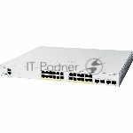 Коммутатор Cisco Catalyst C1200-24P-4G, 24×1 Гбит/с + 4×1 Гбит/с SFP+, управляемый