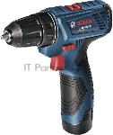 Дрель-шуруповерт Bosch GSR 120 Li, 12 В, 2 Ач, 30 Нм, щеточный
