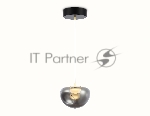 Подвесной светодиодный светильник Ambrella light LH12001 BK/GD/SM черный/золото/дымчатый 6W 3000K D180*145
