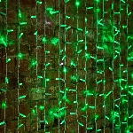 Гирлянда "Светодиодный Дождь" 2х1,5м, постоянное свечение, белый провод, 230 В, диоды ЗЕЛЁНЫЕ, 360 LED