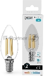 Лампа филам. Gauss Filament 10Вт цок.:E14 свеча св.свеч.бел.нейт. (упак.:10шт) (32120)