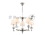Люстра Ambrella light LH71001/5 BN/WH никель/белый E14*5 max 40W D670*1130