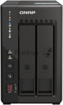 SMB QNAP TS-253E-8G NAS, 2-tray w/o HDD. 2xHDMI-port. 4-core Celeron J6412 2-2.6 GHz, 8GB DDR,  2x2.5Gb LAN, 2 x M.2 2280 PCIe Gen 3 x2, 2x USB 3.2 Gen 2 (10Gbps) Port, 2x USB 2.0 port