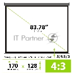 Экран Cactus 128x170.7см Wallscreen CS-PSW-128X170-SG 4:3 настенно-потолочный рулонный серый