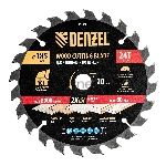 Пильный диск по дереву с гвоздями Denzel ф185 х 20 мм, 24 зубов 733937