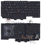 Клавиатура для ноутбука Lenovo ThinkPad X1 carbon Gen 5 2017 черная с подсветкой