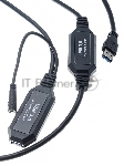 Кабель-адаптер USB3.0-repeater, удлинительный активный Am-->Af 10м VCOM