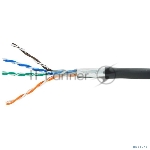 Кабель Cablexpert FPC-5051E-4-CU-OUT/100, FTP outdoor 4x2x0.51, медный, кат.5e, однож., 100м, box, черный