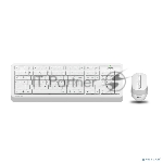 Клавиатура + мышь A4 Fstyler FG1010 клав:белый/серый мышь:белый/серый USB беспроводная Multimedia