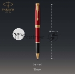 Ручка роллер Parker Sonnet Core T539 (CW1931475) LaqRed GT F черн. черн. подар.кор.