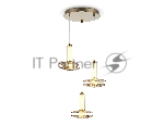 Подвесной светодиодный светильник Ambrella light LH31011/3 BS/TI латунь/янтарь 35W 3000K D450*1790