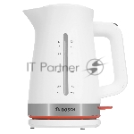 Электрочайник Bosch TWK4M221 белый, 1.7 л, 2400 Вт, скрытый нагревательный элемент