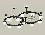 Светильник Ambrella light XR92221002/13 SBK/FR черный песок/белый матовый GX53 (A9222, A9227, C9238, C9232, N8401)