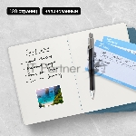 Блокнот Moleskine CAHIER JOURNAL CH023B44 XLarge 190х250 мм, обложка картон, 120 страниц, нелинованный, голубой (3 шт), вид 5