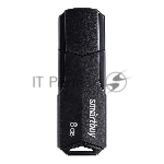 Флешка USB Smartbuy CLUE Black (SB8GbCLU-K), 8Gb, USB 2.0, R/W 20/10, черный