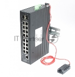 Коммутатор OSNOVO SW-81602/ILS, 16×1 Гбит/с PoE + 2×1 Гбит/с SFP, управляемый