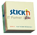 Блок самоклеящийся бумажный Stick`n 21013 76x76мм 400лист. 70г/м2 пастель 4цв.в упак.