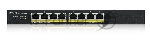 Гибридный Smart L2 коммутатор PoE+ Zyxel NebulaFlex GS1915-8EP, 8xGE PoE+, бесшумный (без вентилятора), бюджет PoE 60 Вт, автономное/облачное управление