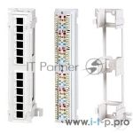 Монтажное оборудование Hyperline PPW-12-8P8C-C5e Патч-панель настенная, 12 портов RJ-45(8P8C), категория 5е, с подставкой