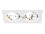 Встраиваемый поворотный точечный светильник Ambrella light TN102745/2 WH белый IP20 GU5.3/2 180*95*25