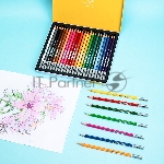 Карандаши цветные Deli EC00225 Color Emotion, трехгранный профиль, липа, 24 цвета, металлическая коробка (24шт), вид 9