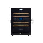 Винный шкаф встраиваемый Cellar Private CP043-2TBH чёрный, 129 л, 2 отсека, 43 бут.