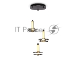 Подвесной светодиодный светильник Ambrella light LH31012/3 GR/SM серый/дымчатый 35W 3000K D450*1790