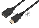 Кабель GoPower удлинитель HDMI 2.0 (m)-HDMI (f) 0.5м ПВХ черный Premium Zip-Lock c подвесом (1/250)
