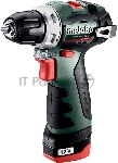 Дрель-шуруповерт Metabo PowerMaxx BS BL 12, 12 В, 2 Ач, 38 Нм, бесщеточный