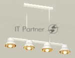 Светильник Ambrella light XB9151101/4 SWH/PYG/CL белый песок/золото желтое полированное/прозрачный GX53 (C9151, N8144)