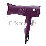 Фен для волос Galaxy Line GL 4315, сиреневый, 1800 Вт, 2 скорости, 3 температурных режима, функция «холодный воздух», защитная решетка, насадка-концентратор, подвесная петля, складная ручка