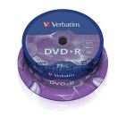 Диск DVD+R Verbatim 4.7Gb 16x Cake Box (25шт) (43500)