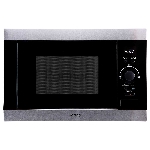 Встраиваемая микроволновая печь Korting KMI 825 XN нержавеющая сталь, 25 л, 900 Вт, переключатели - поворотный механизм/кнопки