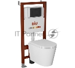 Комплект BAU 6 в 1: инсталляция BAU PRO, унитаз подвесной торнадо Bau Nimb Hurricane-2, сиденье дюропласт микролифт, клавиша BAU Stil, черный матовый
