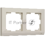 Рамка на 2 поста (слоновая кость) W0021803
