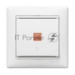 Механизм выключателя 1-кл. СП Valena 10А IP31 с зел. инд. бел. Legrand 774410