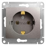 Механизм розетки 1-м Glossa 16А 250 В с заземл. платина SchE GSL001243