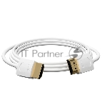 Ультратонкий кабель GCR HDMI2.0 для AppleTV, SLIM, 1.5m, белый, OD3.8mm, HDR 4:2:0, Ultra HD, 4K60Hz, 18.0 Гбит/с, 32/32 AWG GCR