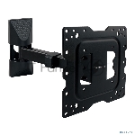 Кронштейн Kromax DIX-17 BLACK (для LED/LCD телевизоров 22"-55", max 40 кг, настенный, 4 ст свободы, наклон ±15°, поворот 180°, от стены 63-300 мм, max VESA 400x400 мм, вращение экрана ±5°, съемная монтажная пластина, кабель-канал, 5 шт/уп.)