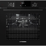 Встраиваемый духовой шкаф Kuppersberg HF 609 B, High-Tech, объем 80 л, 10 режимов работы, телескопические направляющие, цифровой таймер, 2 стекла в дверце, утапливаемые переключатели, энергоэффективность А, цвет черный