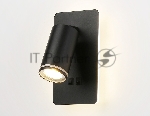Настенный светильник с выключателем Ambrella light FW2466 BK черный GU10 max 12W+LED 4200K 9W 185*105*150
