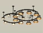 Светильник Ambrella light XR92221110/16 SBK/PYG/CL черный песок/золото желтое полированное/прозрачный GX53