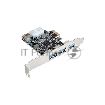 Контроллер ExeGate EXE-367 PCI-E 2.0, 3*USB 3.0 ext + 1*USB 3.0 int, разъем доп.питания (OEM)