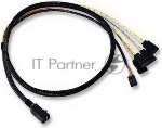  Кабель ACD-SFF8643-SATASB-10M, INT SFF8643-to-4*SATA+SB (MiniSAS HD -to- 4*SATA+SideBand internal cable) 100cm