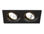 Встраиваемый поворотный точечный светильник Ambrella light TN102746/2 BK черный IP20 GU5.3/2 180*95*25
