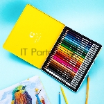 Карандаши цветные Deli EC00225 Color Emotion, трехгранный профиль, липа, 24 цвета, металлическая коробка (24шт), вид 8